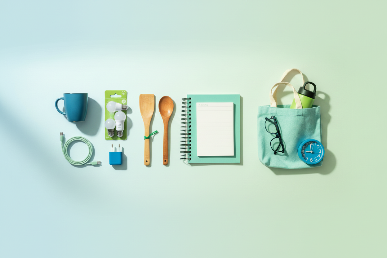 Blue & Green Products Banner
